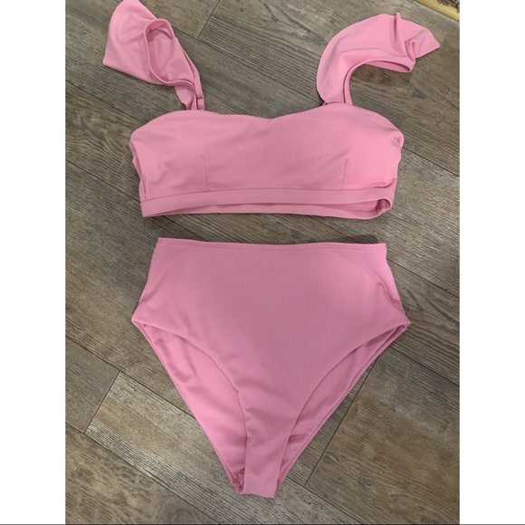 Topnana Bandeau Ruffle High Waist Bikini Set - Picture 2 of 7